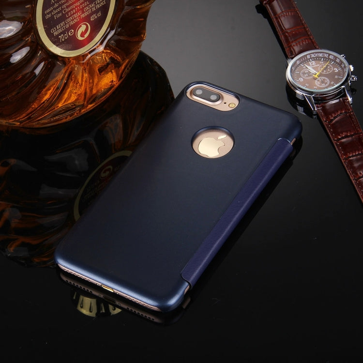 For iPhone 8 Plus & 7 Plus   Frosted Horizontal Flip Leather Case with Answer Slide Window