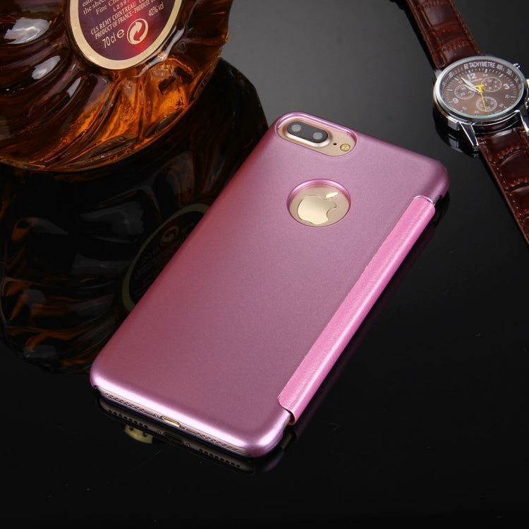 For iPhone 8 Plus & 7 Plus   Frosted Horizontal Flip Leather Case with Answer Slide Window