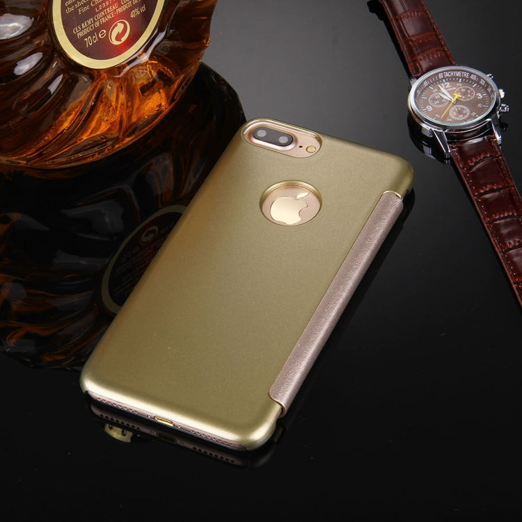 For iPhone 8 Plus & 7 Plus   Frosted Horizontal Flip Leather Case with Answer Slide Window