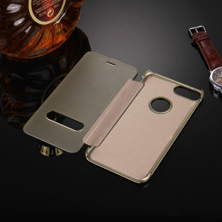 For iPhone 8 Plus & 7 Plus   Frosted Horizontal Flip Leather Case with Answer Slide Window