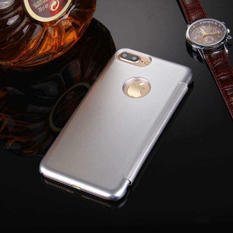 For iPhone 8 Plus & 7 Plus   Frosted Horizontal Flip Leather Case with Answer Slide Window