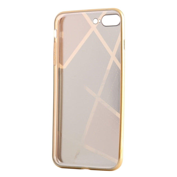 For iPhone 8 Plus & 7 Plus   Rhombus Cloth Pattern Electroplating TPU Protective Case