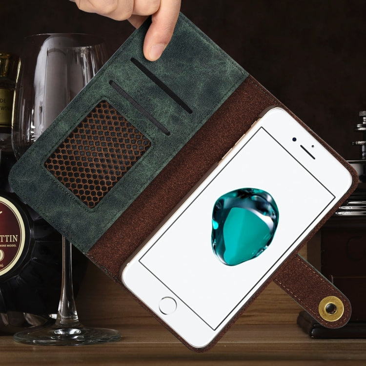 For iPhone 8 Plus & 7 Plus   Retro Magnetic Horizontal Flip Leather Case with Card Slots & Wallet & Photo Frame & Detachable Back Cover
