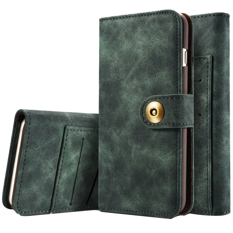 For iPhone 8 Plus & 7 Plus   Retro Magnetic Horizontal Flip Leather Case with Card Slots & Wallet & Photo Frame & Detachable Back Cover