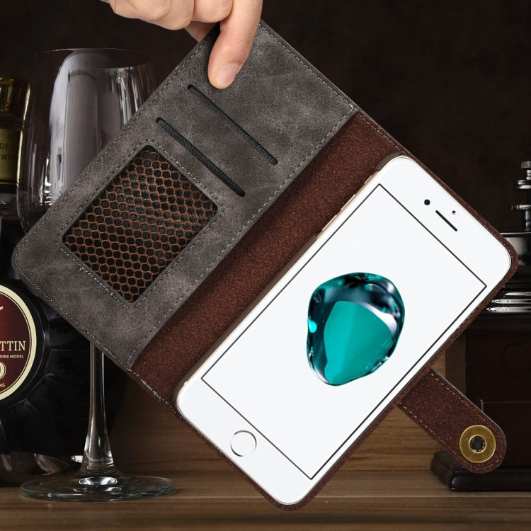 For iPhone 8 Plus & 7 Plus   Retro Magnetic Horizontal Flip Leather Case with Card Slots & Wallet & Photo Frame & Detachable Back Cover
