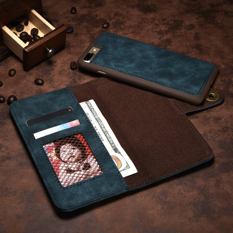 For iPhone 8 Plus & 7 Plus   Retro Magnetic Horizontal Flip Leather Case with Card Slots & Wallet & Photo Frame & Detachable Back Cover