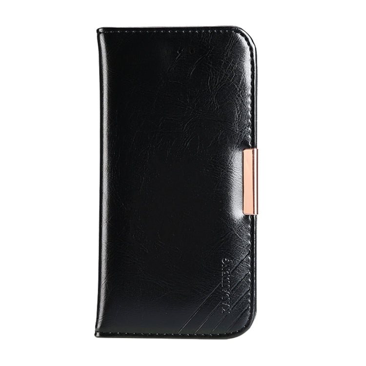 KALAIDENG ROYALE Series for iPhone 8 Plus & 7 Plus   TPU Magnetic Horizontal Flip Genuine Leather Case with Card Slots & Holder(Black)