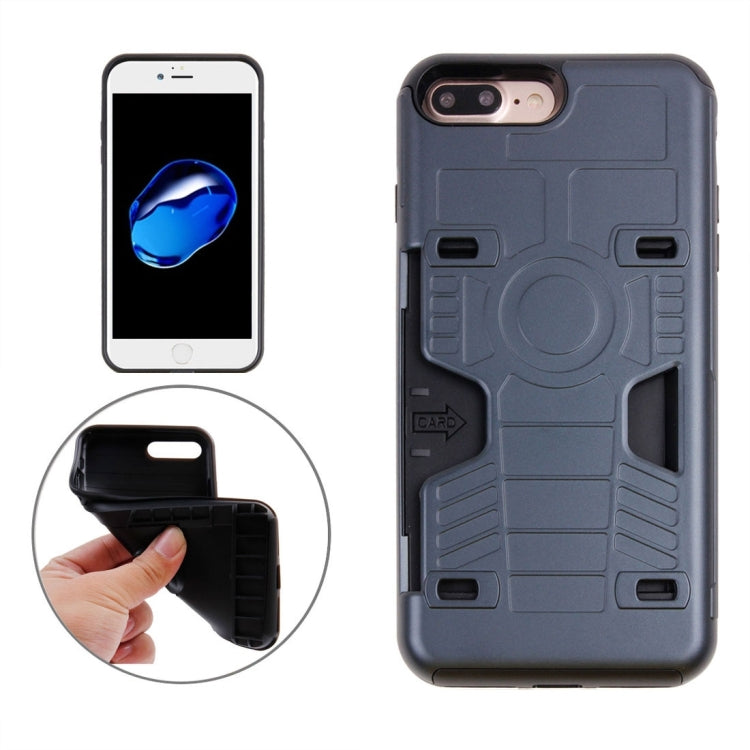 For iPhone 8 Plus & 7 Plus   Boxing Champion Gold Belt Shock-Resistant  TPU + PC Combination Case with Card Slot