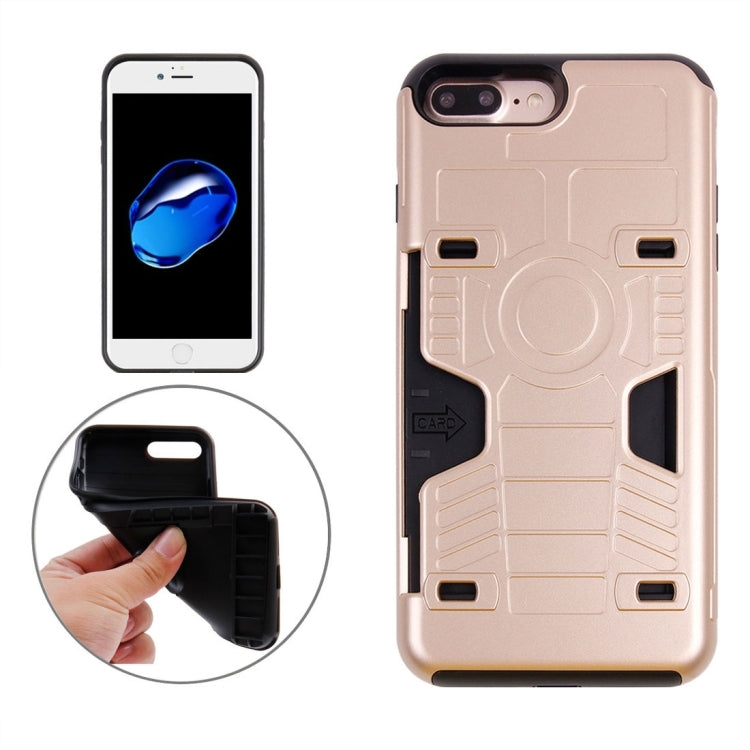 For iPhone 8 Plus & 7 Plus   Boxing Champion Gold Belt Shock-Resistant  TPU + PC Combination Case with Card Slot