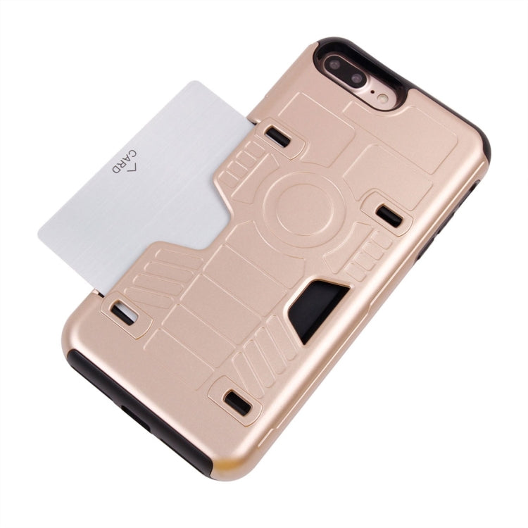 For iPhone 8 Plus & 7 Plus   Boxing Champion Gold Belt Shock-Resistant  TPU + PC Combination Case with Card Slot
