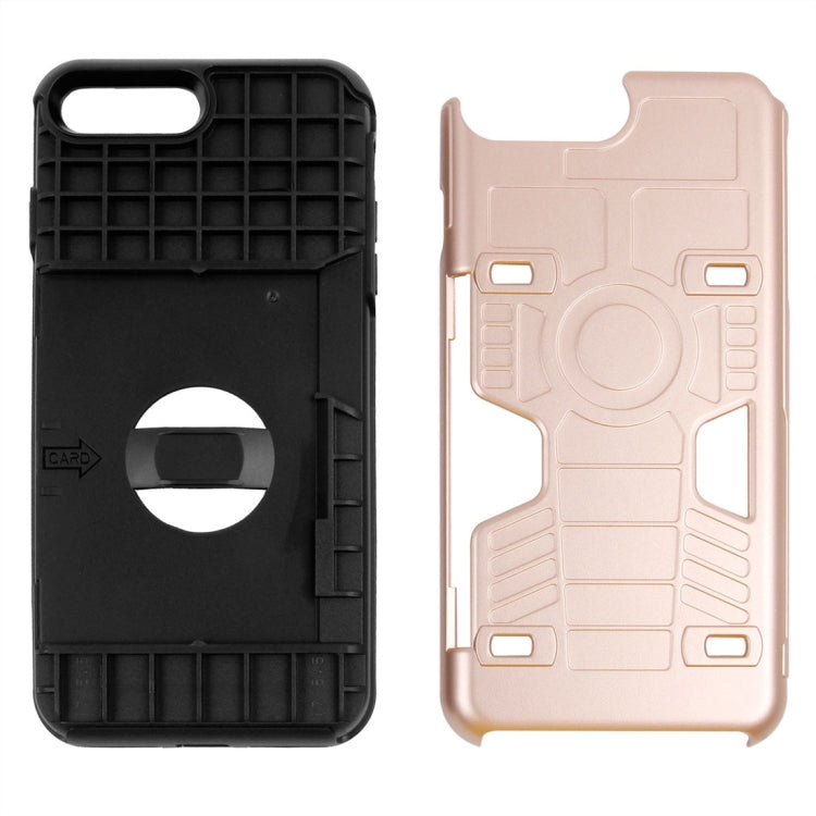 For iPhone 8 Plus & 7 Plus   Boxing Champion Gold Belt Shock-Resistant  TPU + PC Combination Case with Card Slot