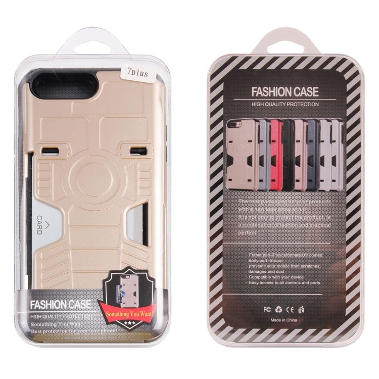 For iPhone 8 Plus & 7 Plus   Boxing Champion Gold Belt Shock-Resistant  TPU + PC Combination Case with Card Slot