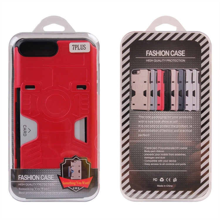 For iPhone 8 Plus & 7 Plus   Boxing Champion Gold Belt Shock-Resistant  TPU + PC Combination Case with Card Slot