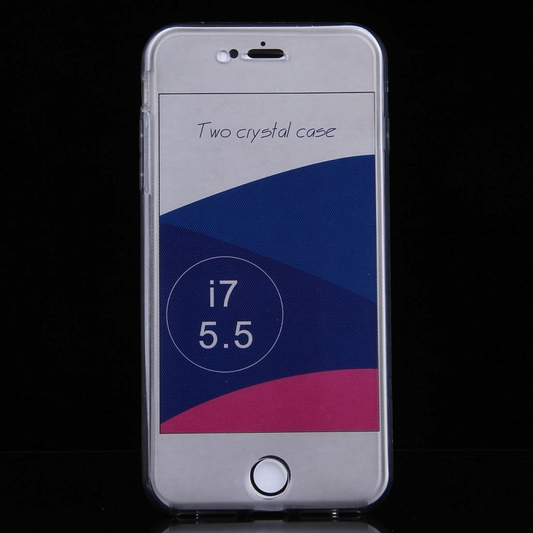 For iPhone 8 Plus & 7 Plus   0.75mm Double-sided Ultra-thin Transparent TPU Protective Case