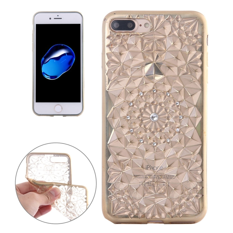For iPhone 8 Plus & 7 Plus   Diamond Pattern Electroplating TPU Protective Case