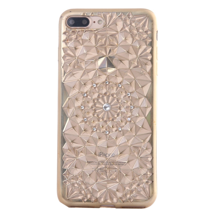 For iPhone 8 Plus & 7 Plus   Diamond Pattern Electroplating TPU Protective Case