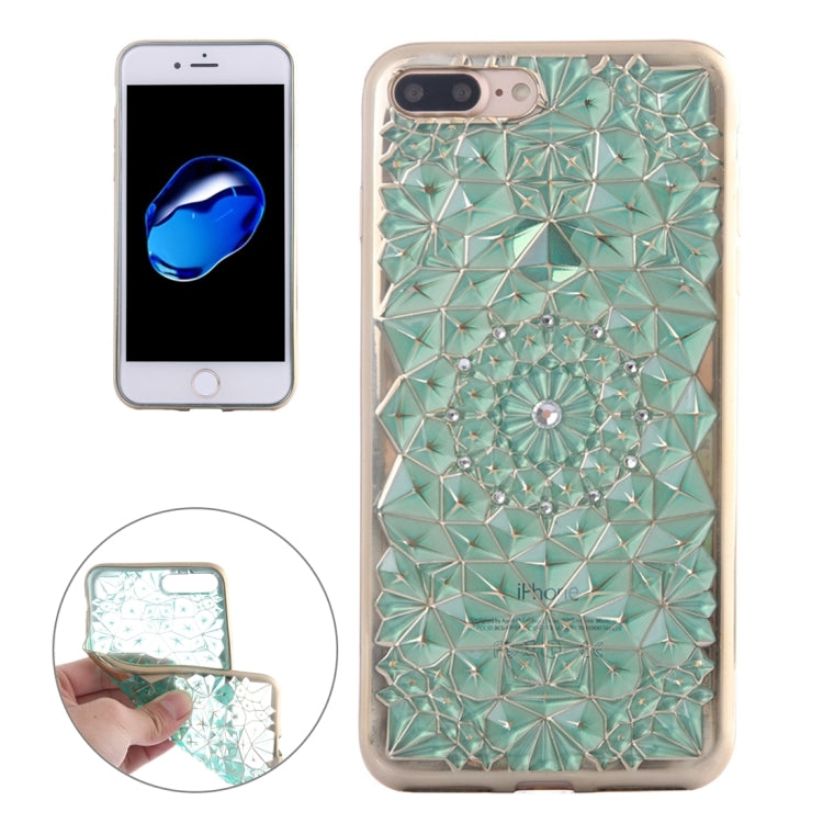 For iPhone 8 Plus & 7 Plus   Diamond Pattern Electroplating TPU Protective Case