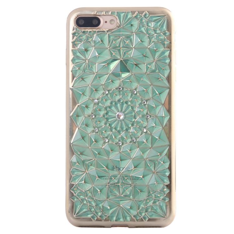 For iPhone 8 Plus & 7 Plus   Diamond Pattern Electroplating TPU Protective Case
