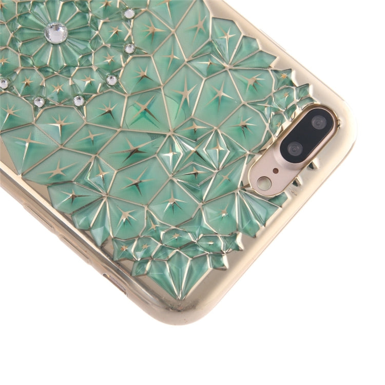 For iPhone 8 Plus & 7 Plus   Diamond Pattern Electroplating TPU Protective Case