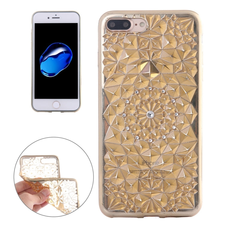 For iPhone 8 Plus & 7 Plus   Diamond Pattern Electroplating TPU Protective Case