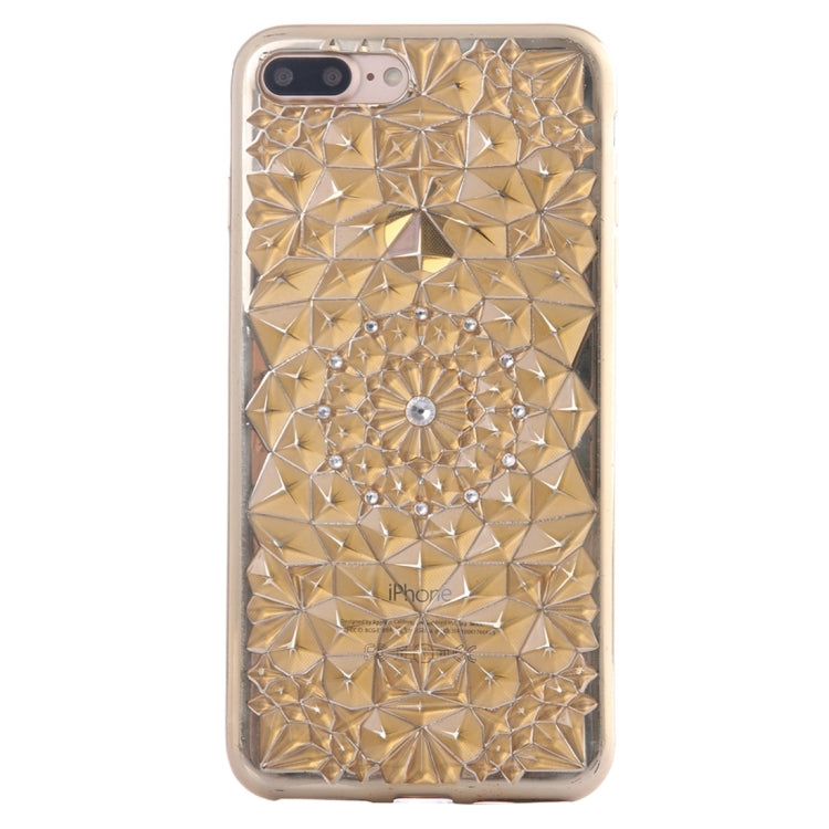 For iPhone 8 Plus & 7 Plus   Diamond Pattern Electroplating TPU Protective Case
