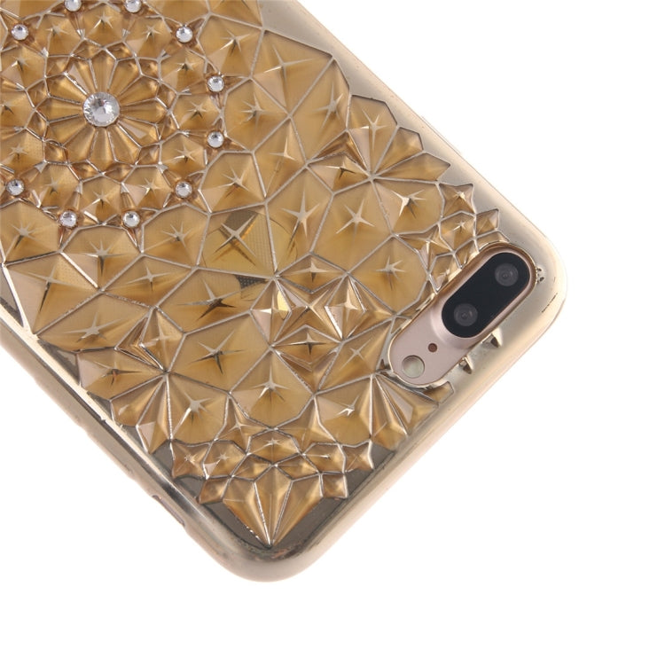 For iPhone 8 Plus & 7 Plus   Diamond Pattern Electroplating TPU Protective Case