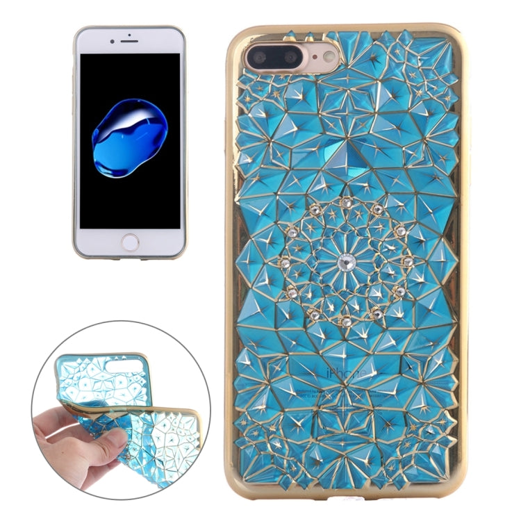 For iPhone 8 Plus & 7 Plus   Diamond Pattern Electroplating TPU Protective Case