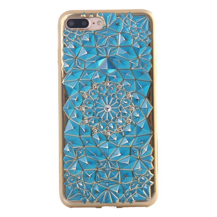 For iPhone 8 Plus & 7 Plus   Diamond Pattern Electroplating TPU Protective Case