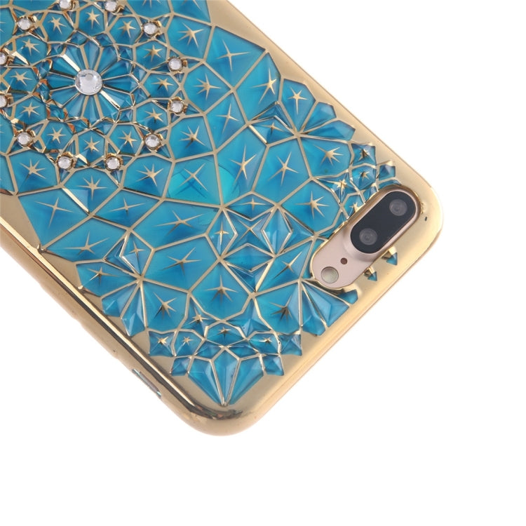 For iPhone 8 Plus & 7 Plus   Diamond Pattern Electroplating TPU Protective Case