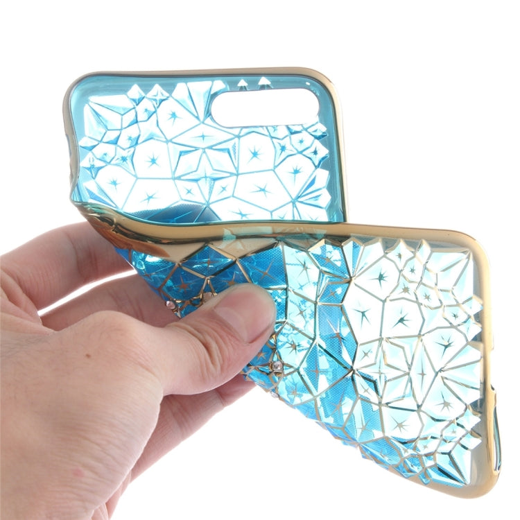 For iPhone 8 Plus & 7 Plus   Diamond Pattern Electroplating TPU Protective Case