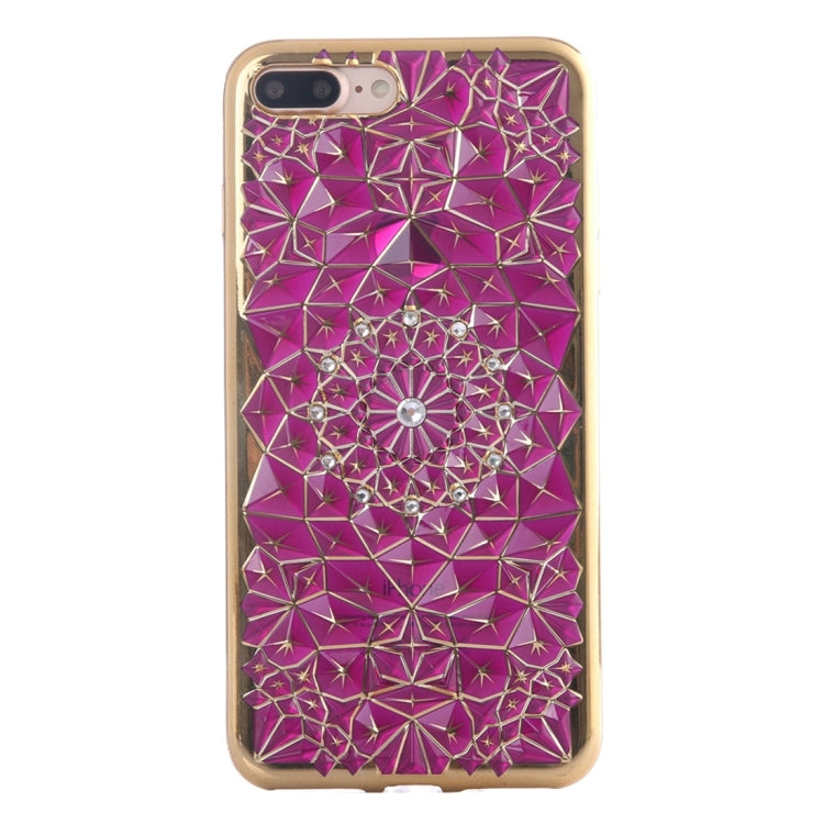 For iPhone 8 Plus & 7 Plus   Diamond Pattern Electroplating TPU Protective Case