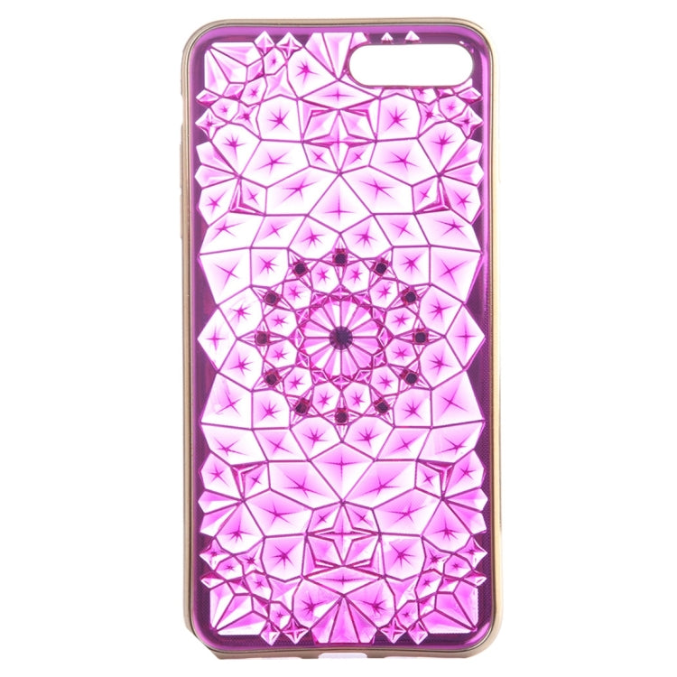 For iPhone 8 Plus & 7 Plus   Diamond Pattern Electroplating TPU Protective Case