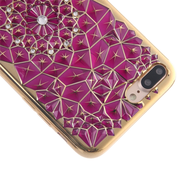 For iPhone 8 Plus & 7 Plus   Diamond Pattern Electroplating TPU Protective Case