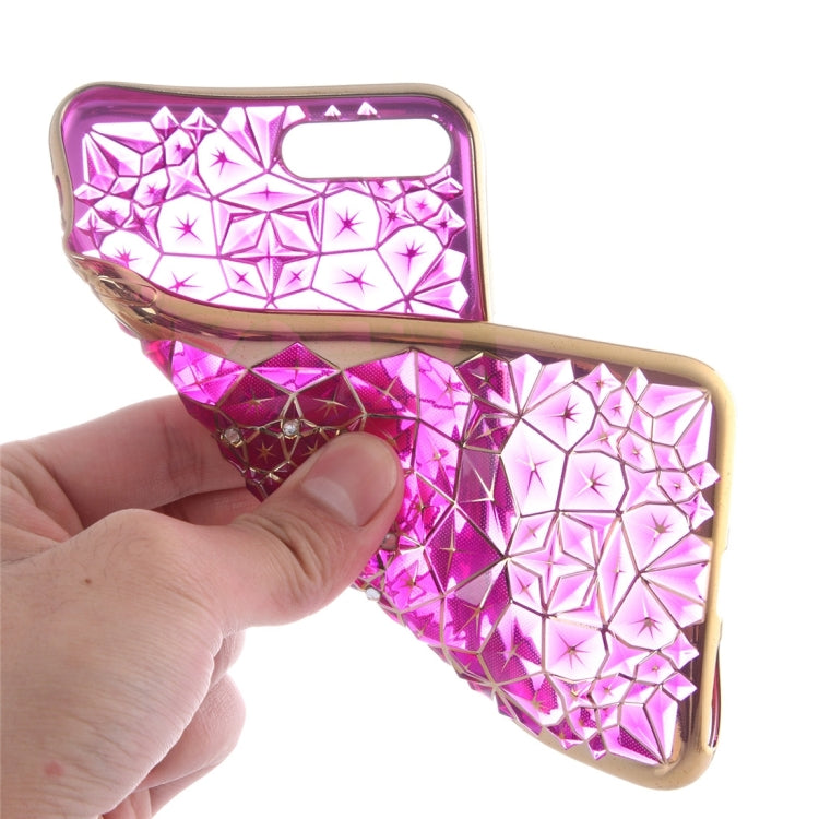 For iPhone 8 Plus & 7 Plus   Diamond Pattern Electroplating TPU Protective Case