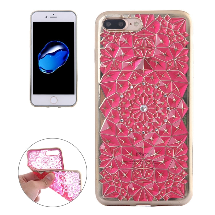 For iPhone 8 Plus & 7 Plus   Diamond Pattern Electroplating TPU Protective Case