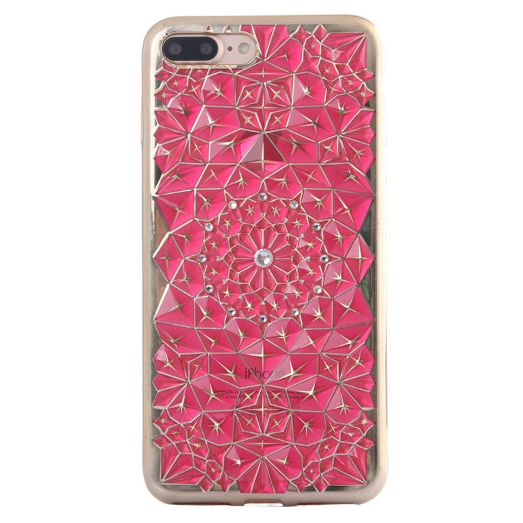 For iPhone 8 Plus & 7 Plus   Diamond Pattern Electroplating TPU Protective Case
