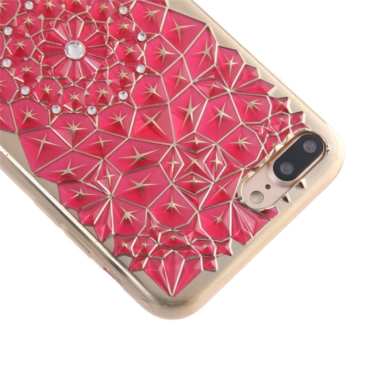 For iPhone 8 Plus & 7 Plus   Diamond Pattern Electroplating TPU Protective Case