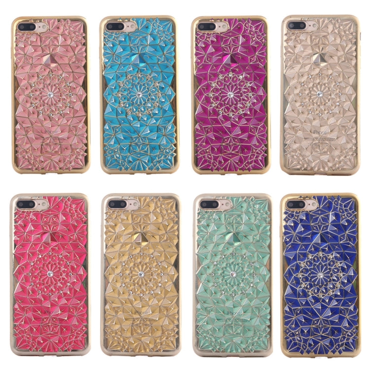 For iPhone 8 Plus & 7 Plus   Diamond Pattern Electroplating TPU Protective Case