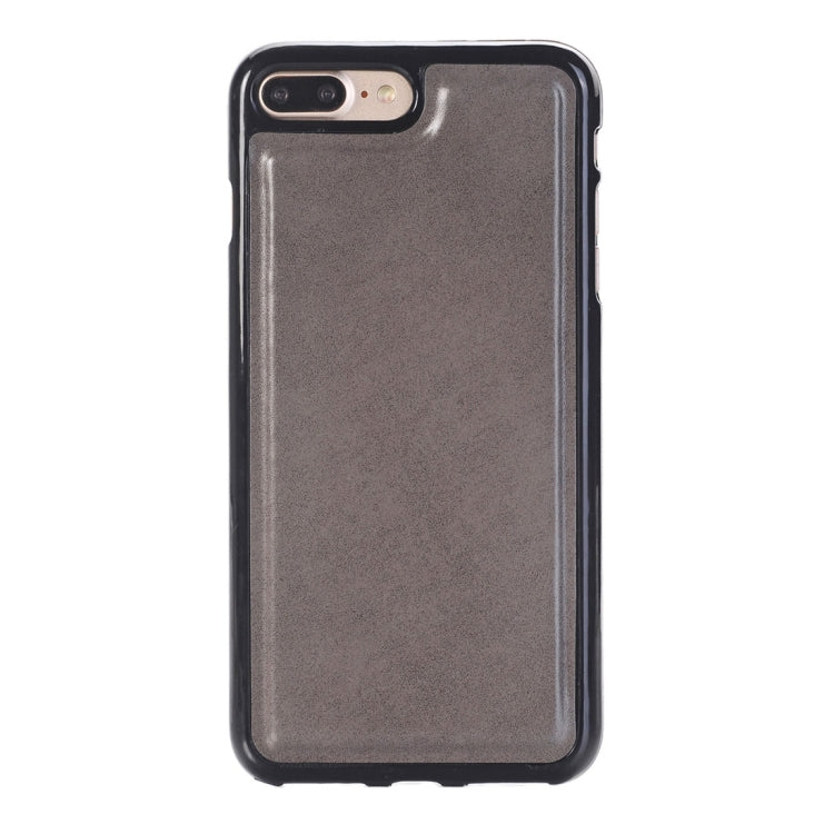 For iPhone 8 Plus & 7 Plus   & 6 Plus & 6s Plus Detachable Plain Weave Stitching Horizontal Flip PU Leather Case with Card Slots & Wallet & Photo Frame