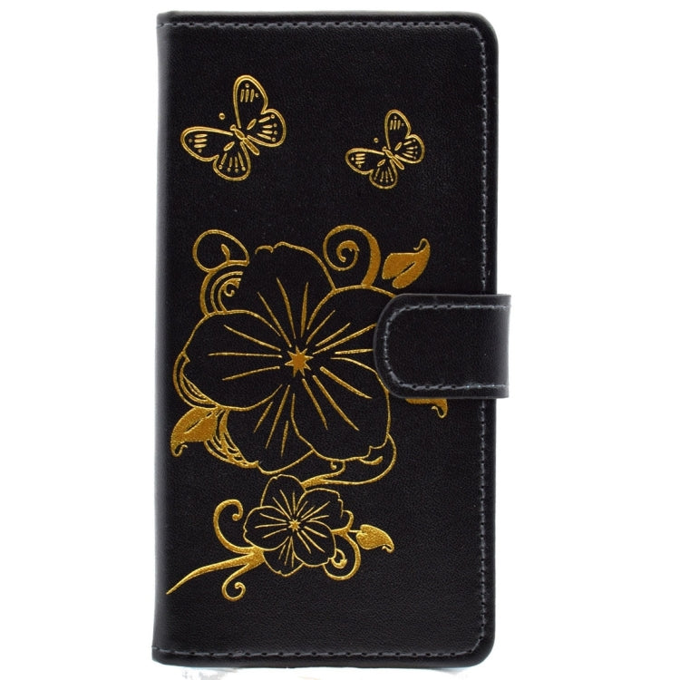 For iPhone 8 Plus & 7 Plus   Bronzing Butterfly Pattern Horizontal Flip PU Leather Case with Holder & Card Slots & Wallet