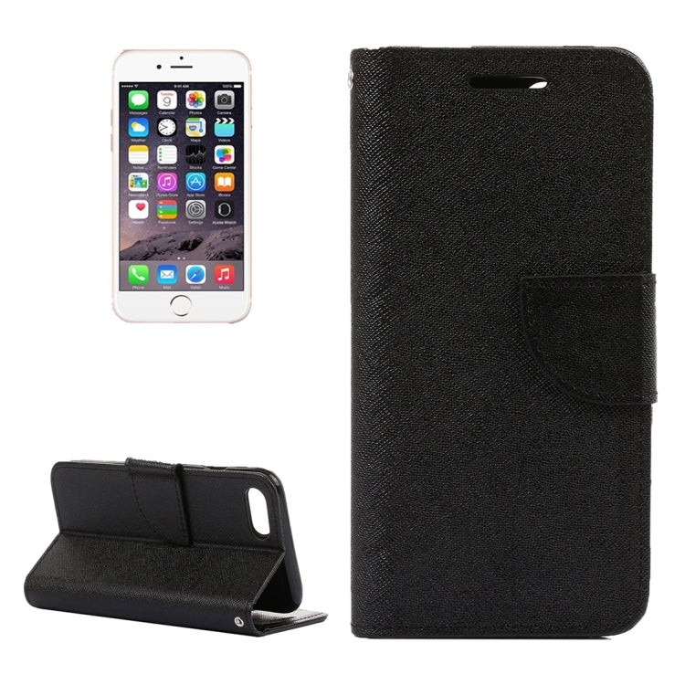 For iPhone 8 Plus & 7 Plus   Cross Texture Horizontal Flip Leather Case with Holder & Card Slots & Wallet