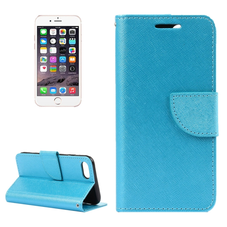 For iPhone 8 Plus & 7 Plus   Cross Texture Horizontal Flip Leather Case with Holder & Card Slots & Wallet