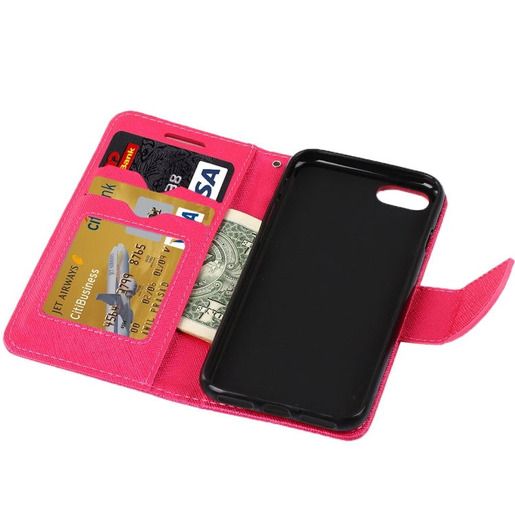 For iPhone 8 Plus & 7 Plus   Cross Texture Horizontal Flip Leather Case with Holder & Card Slots & Wallet
