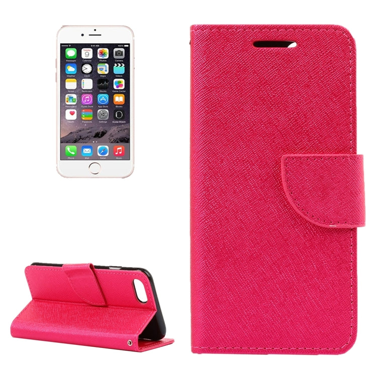 For iPhone 8 Plus & 7 Plus   Cross Texture Horizontal Flip Leather Case with Holder & Card Slots & Wallet