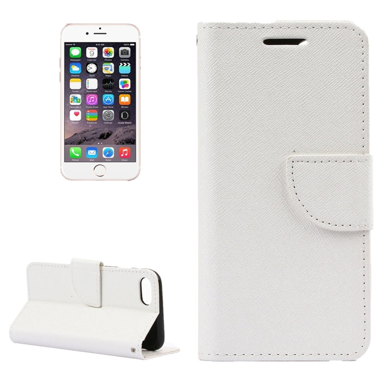 For iPhone 8 Plus & 7 Plus   Cross Texture Horizontal Flip Leather Case with Holder & Card Slots & Wallet