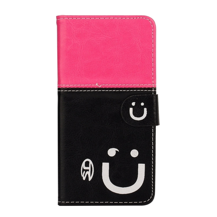 For iPhone 8 Plus & 7 Plus   Smiling Face Pattern Splice Horizontal Flip Leather Case with Holder & Card Slots & Wallet