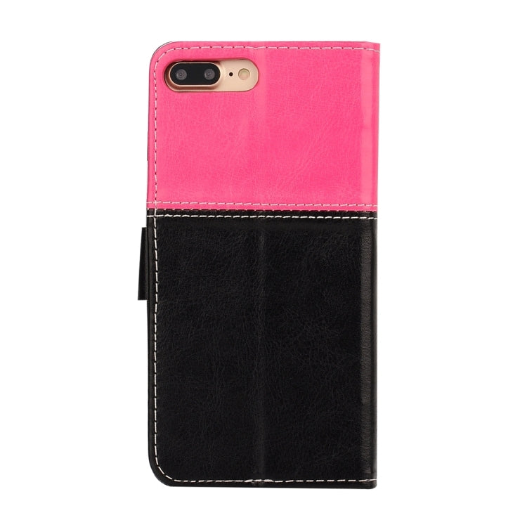 For iPhone 8 Plus & 7 Plus   Smiling Face Pattern Splice Horizontal Flip Leather Case with Holder & Card Slots & Wallet