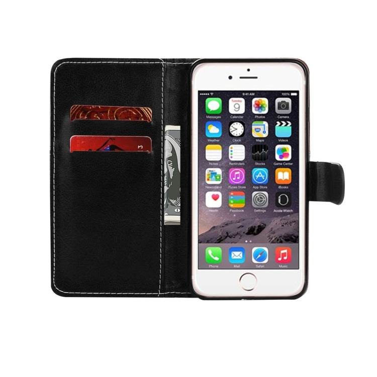 For iPhone 8 Plus & 7 Plus   Smiling Face Pattern Splice Horizontal Flip Leather Case with Holder & Card Slots & Wallet