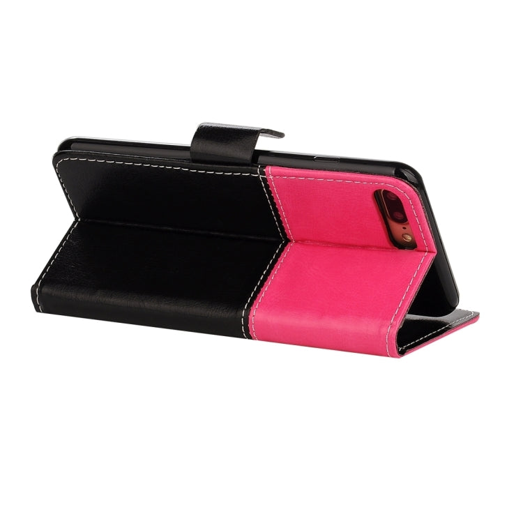 For iPhone 8 Plus & 7 Plus   Smiling Face Pattern Splice Horizontal Flip Leather Case with Holder & Card Slots & Wallet