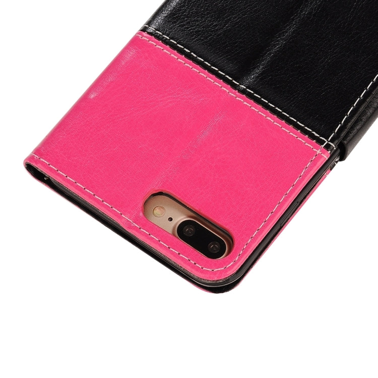 For iPhone 8 Plus & 7 Plus   Smiling Face Pattern Splice Horizontal Flip Leather Case with Holder & Card Slots & Wallet